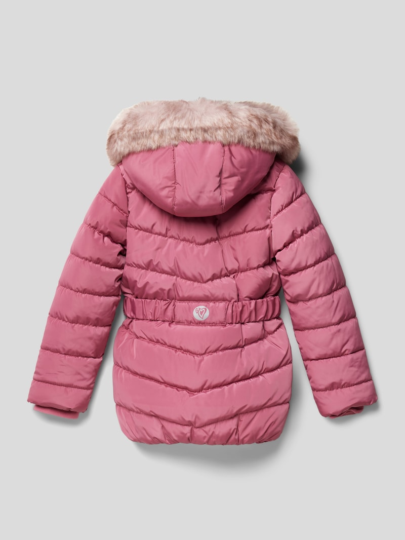 Parka mit Taillengürtel in pink