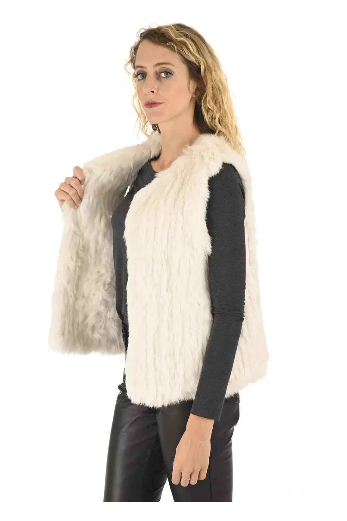 La Canadienne Autres Gilets Femme couleur blanc