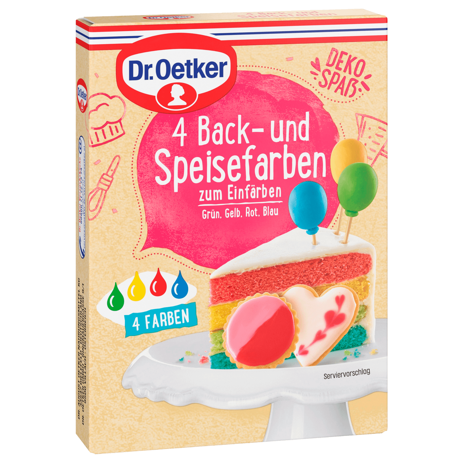 Dr. Oetker Back- & Speisefarben 4 Stück 80g