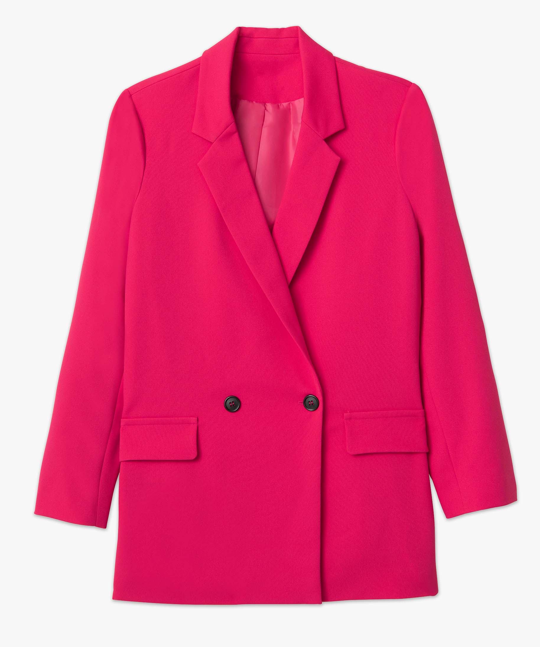 Veste blazer femme coupe droite fermeture croisée rose | GEMO