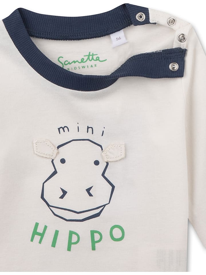 Sanetta Kidswear Longsleeve in Creme/ Dunkelblau günstig kaufen