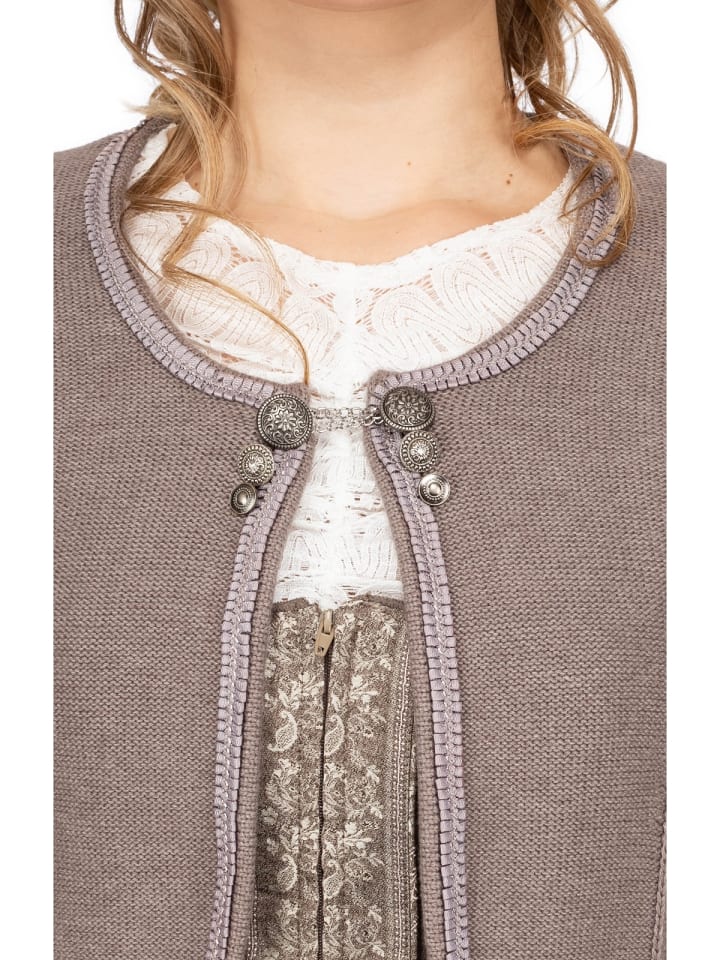 Spieth & Wensky Strickjacke ALICE in dunkelbraun günstig kaufen XS