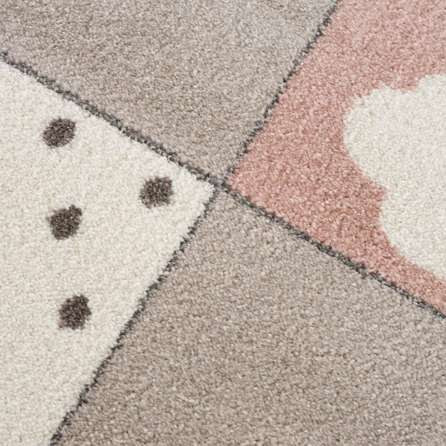 Kinderteppich Patchwork, Jimri, Läufer, Kurzflor, Kinderzimmer Teppich