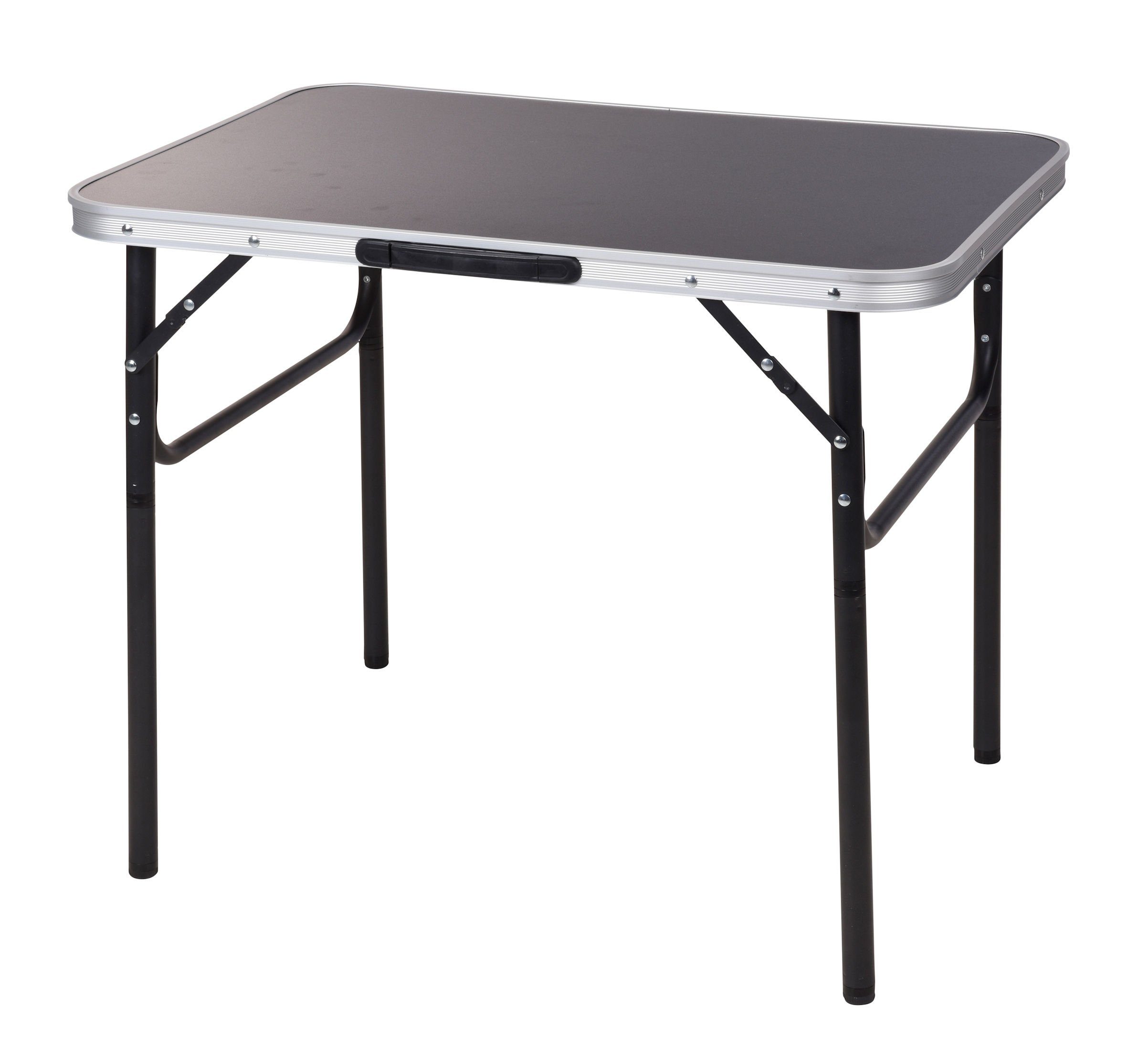 Spetebo Campingtisch Camping Klapptisch schwarz - 75 x 55 cm (Set, 5-St., Tisch mit abschraubbaren Beinen 5tlg)