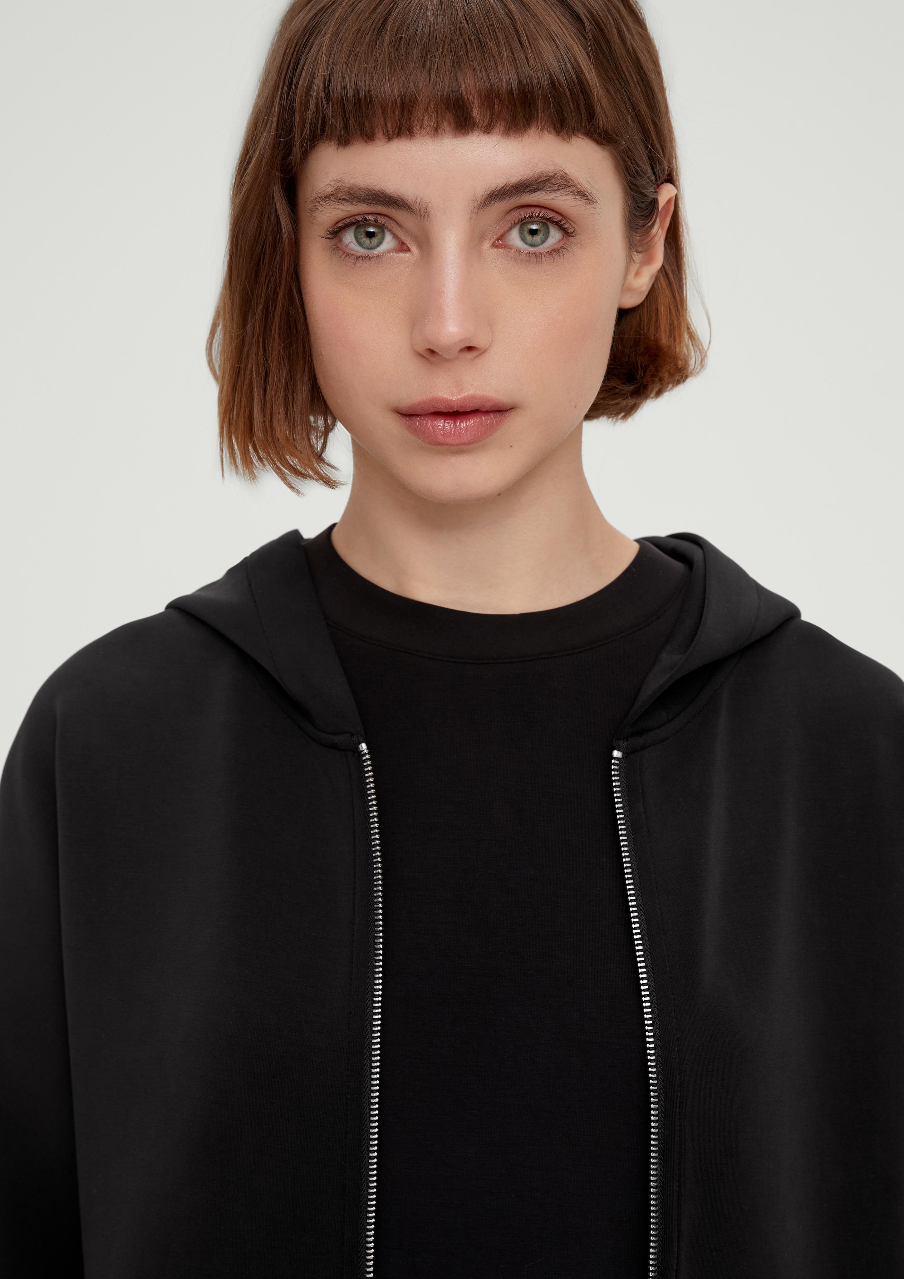 Sweatshirt-Jacke mit Modal  2131526-9999