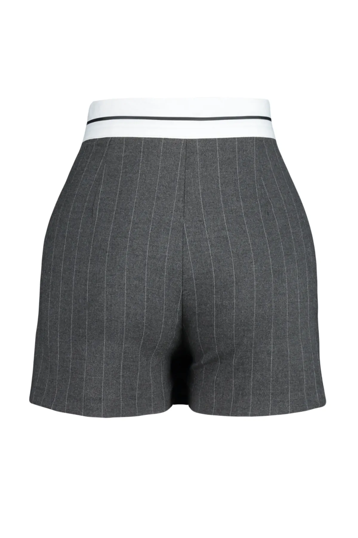 Trendyol Collection  Shorts - Grau - Hoher Bund
