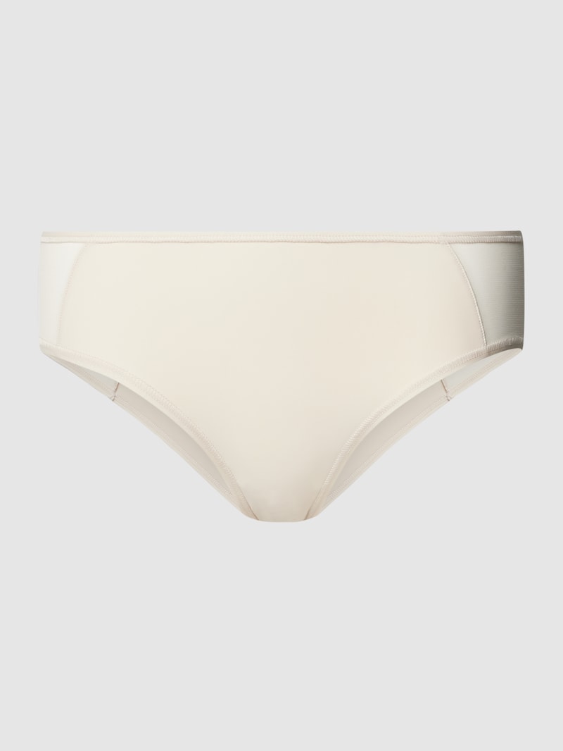 Slip mit semitransparentem Einsatz in beige