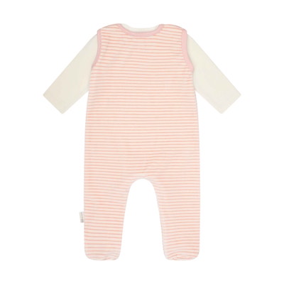 Set Strampler + T-Shirt langarm GOTS, rosa