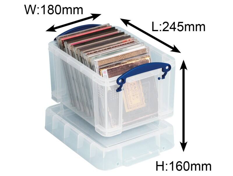 Really Useful Box Aufbewahrungsbox 3C 3 L Transparent Kunststoff 24,5 x 18 x 16 cm