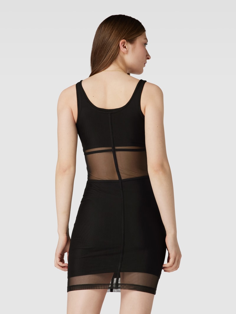 Minikleid mit Meshbesatz in black
