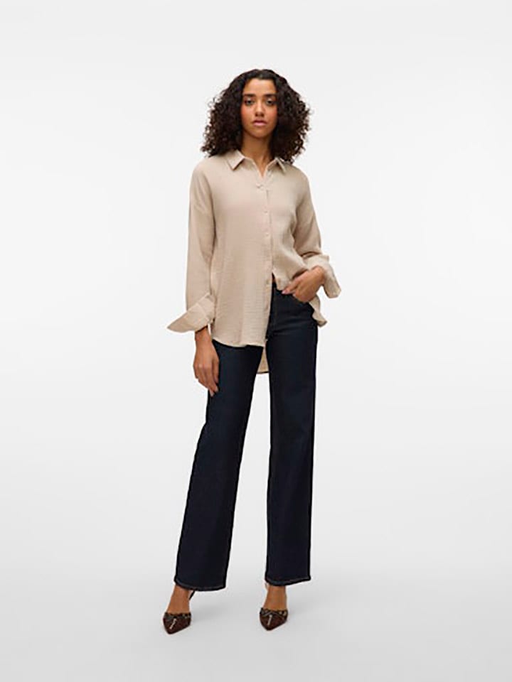 Vero Moda Hemd in Beige günstig kaufen