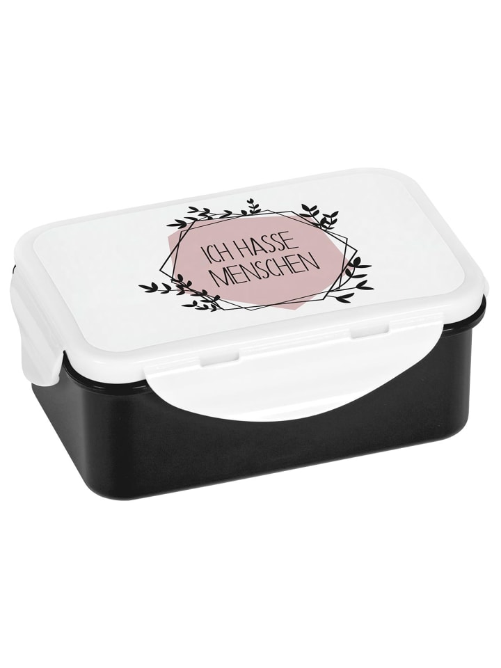 Geda Labels Brotdose Ich hasse Menschen in Schwarz - 18x13x8cm günstig kaufen onesize