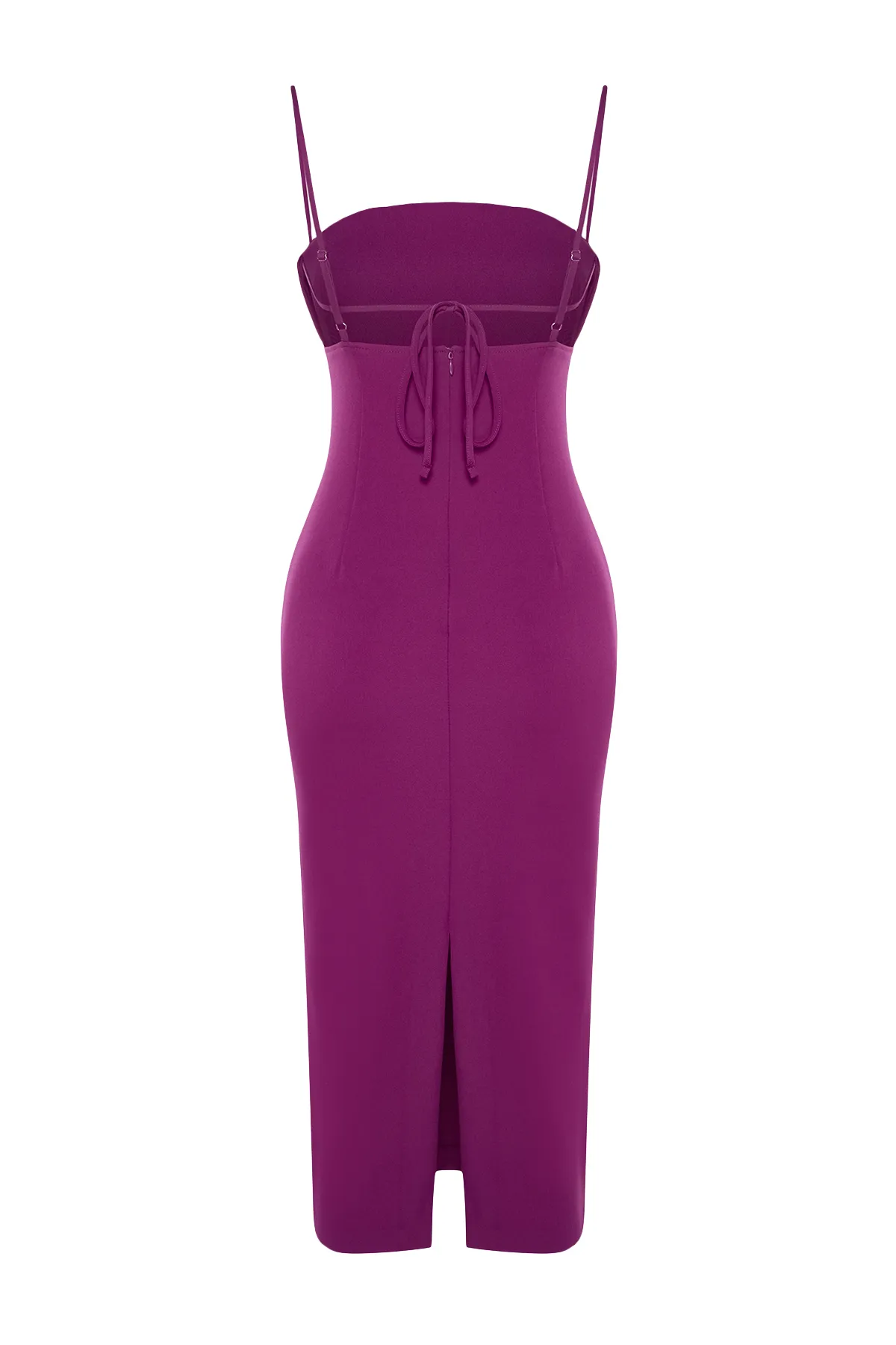 Trendyol Collection  Lila figurbetontes, gefüttertes Abendkleid aus Webstoff TPRSS22EL3197