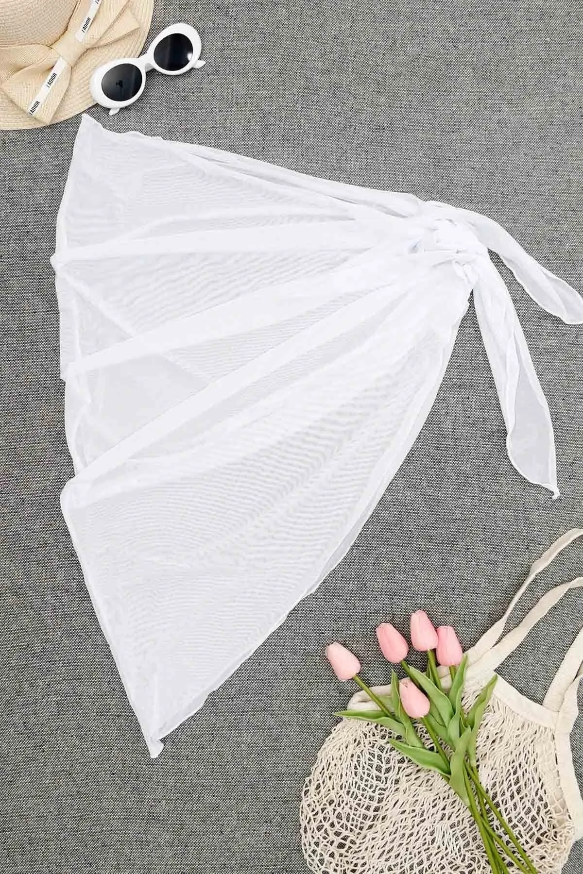 Angelsin  Tüll-Pareo-Strandkleid