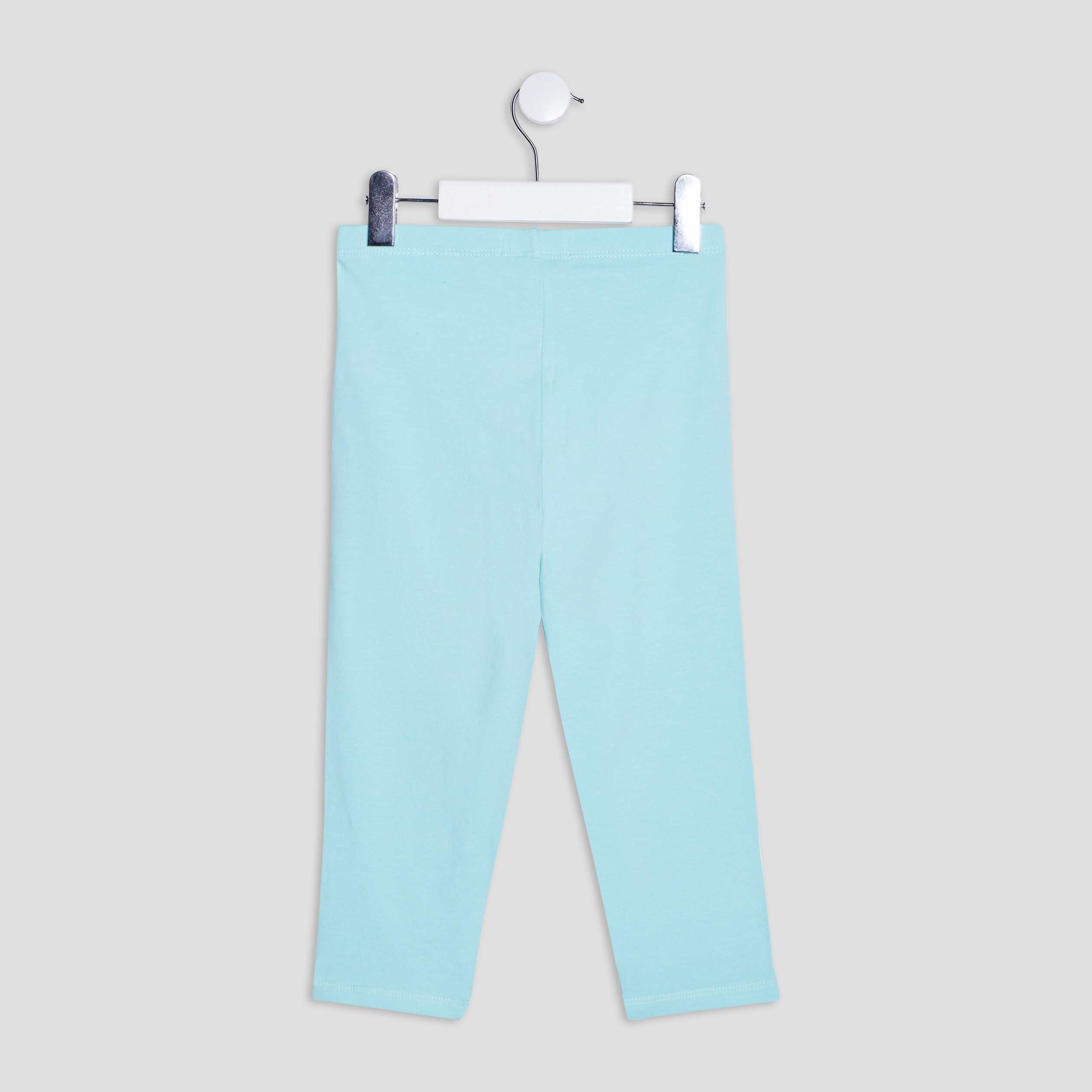 Legging en coton 7 8ème bleu turquoise fille | La Halle