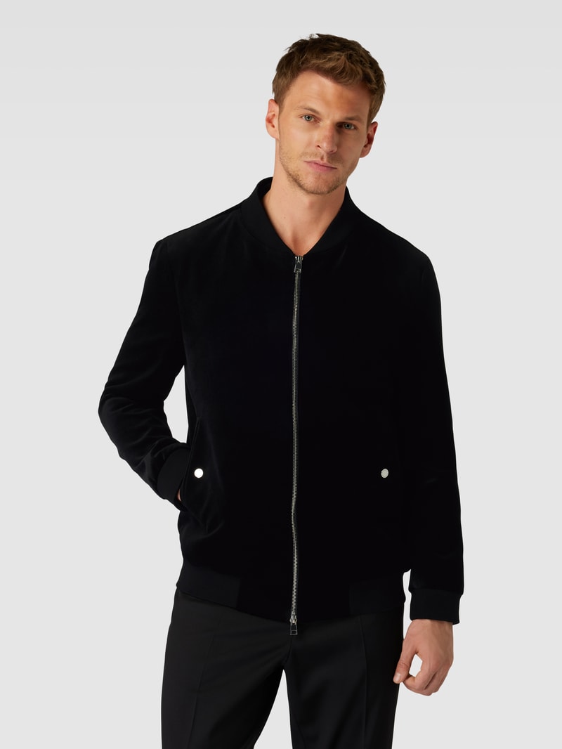 Jacke mit Zweiwege-Reißverschluss Modell 'Cole' in schwarz