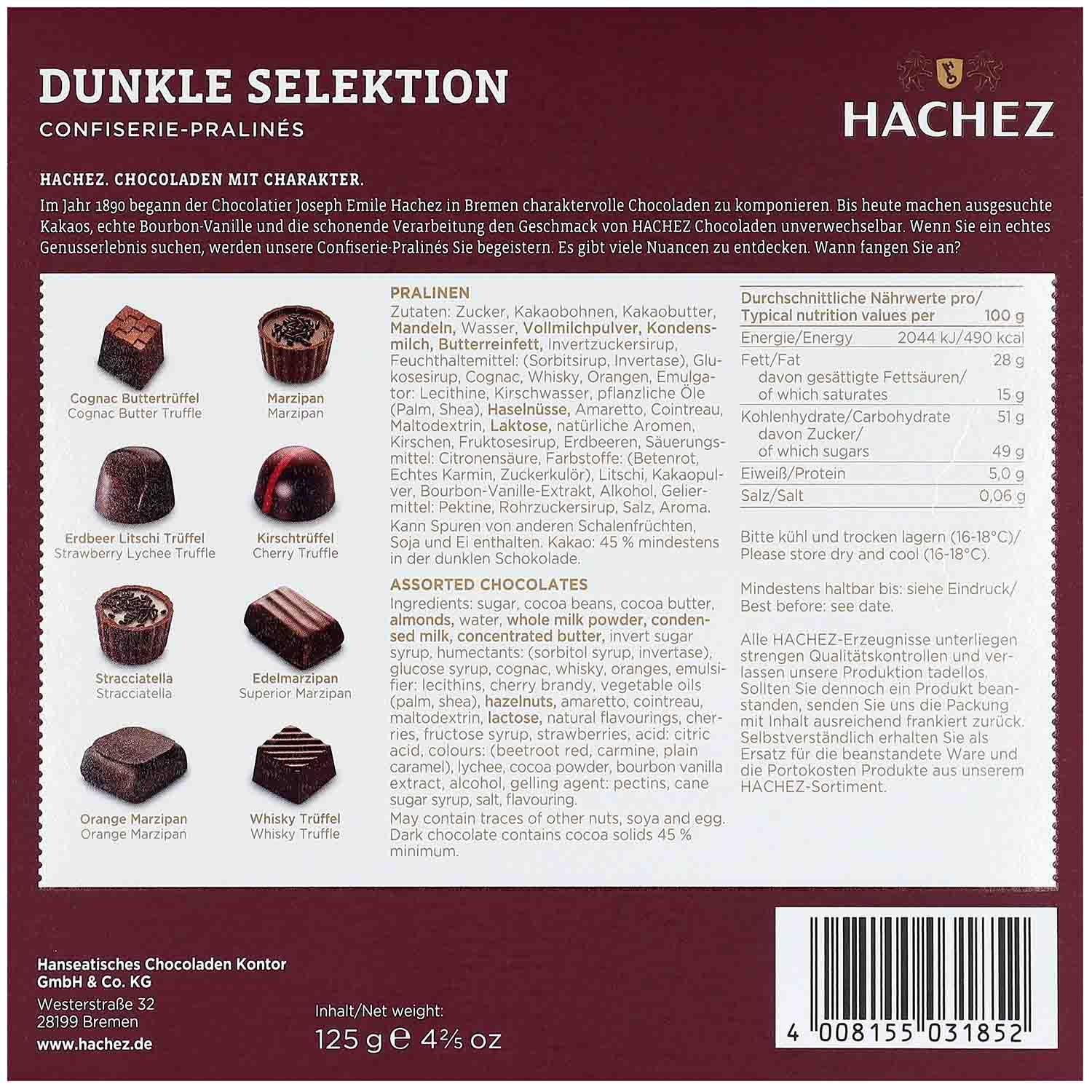 Hachez Dunkle Selektion 125g