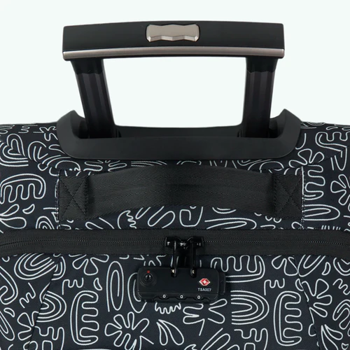 Small 2-wheel soft suitcase, Amiens, black