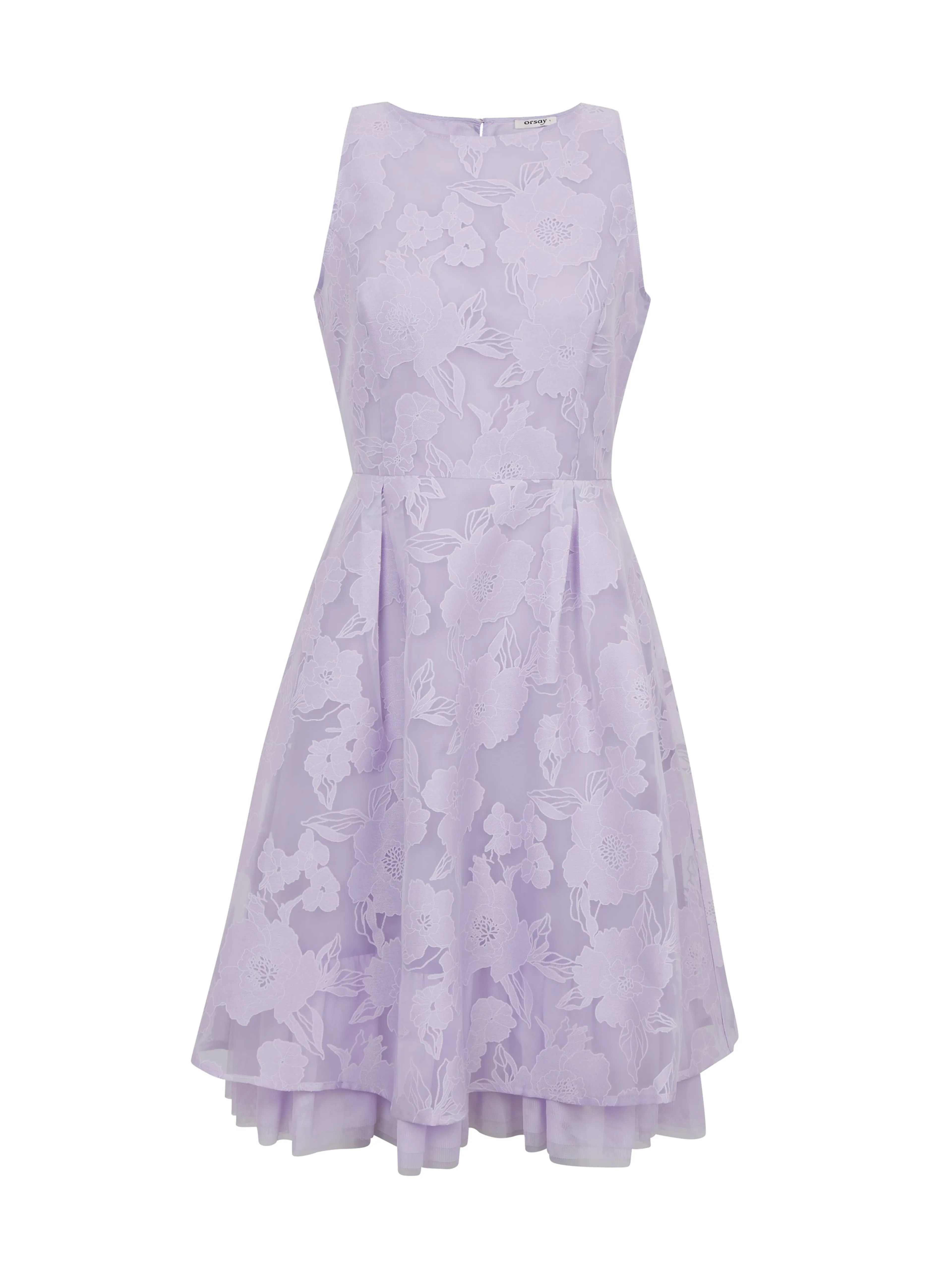 Hellviolettes Damenkleid mit dekorativen Details ORSAY