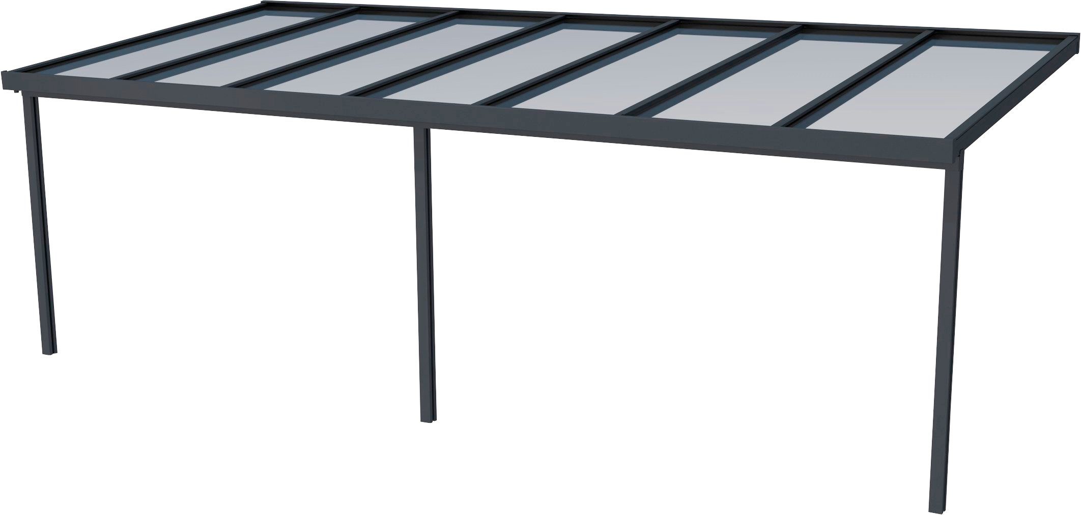 GUTTA Terrassendach Premium, BxT: 712x306 cm, Bedachung Doppelstegplatten, BxT: 712x306 cm, Dach Polycarbonat klar
