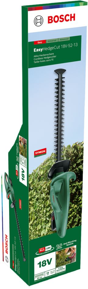 Bosch Green 0600849M01 EasyHedgeCut 18V-52-13 akkus sövényvágó 1x 18V 2.0 Ah és AL1810CV