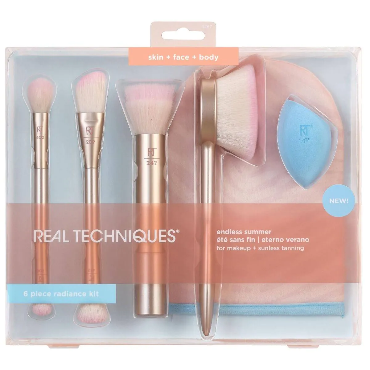 „Real Techniques“ makiažo šepetėlių rinkinys „Endless Summer Glow Brush Kit“