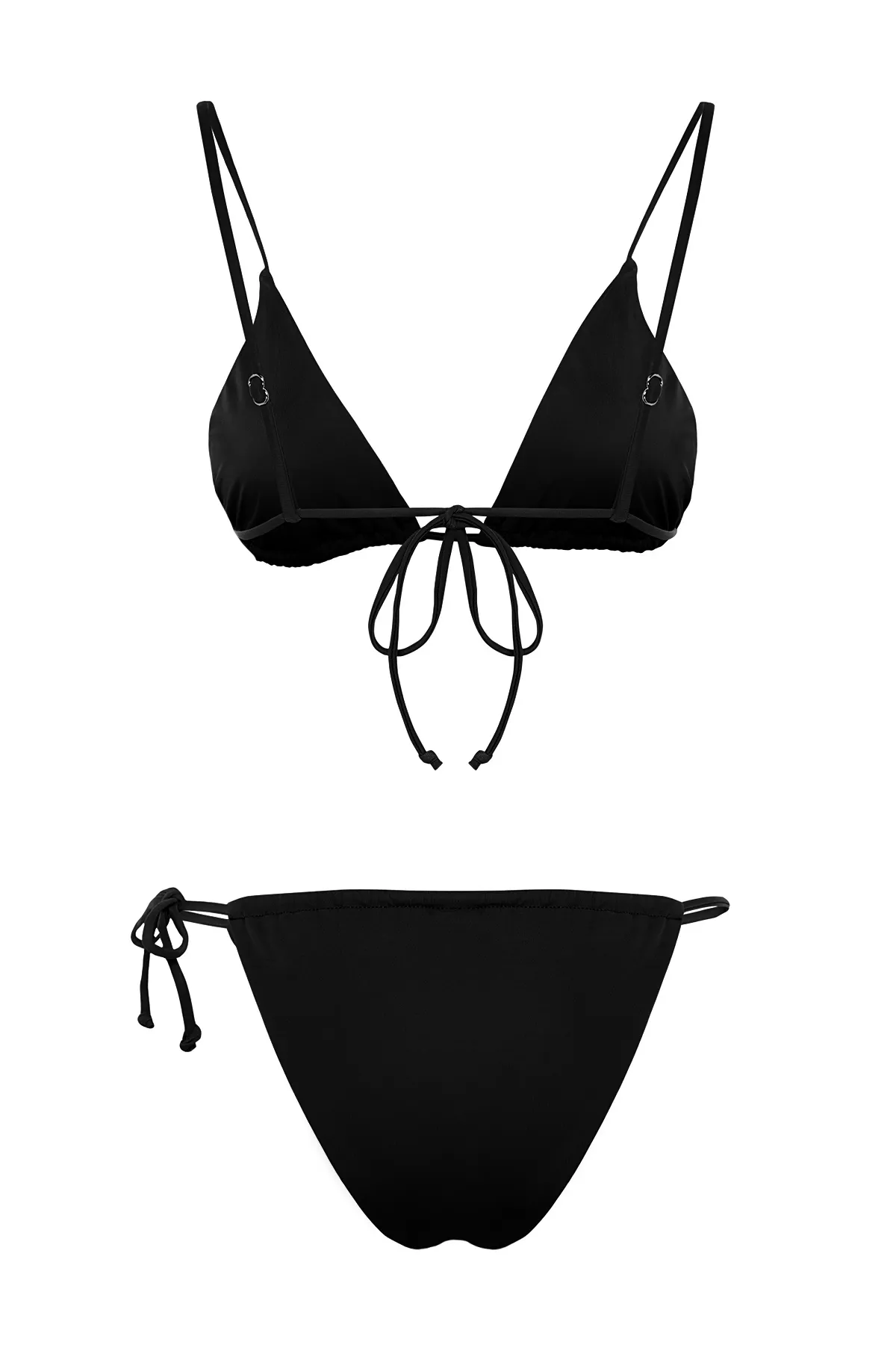 Trendyol Collection  Brasilianisches Bikini-Set mit hohem Beinausschnitt und schwarzem Triangel-Tunnel TBESS24BT00079