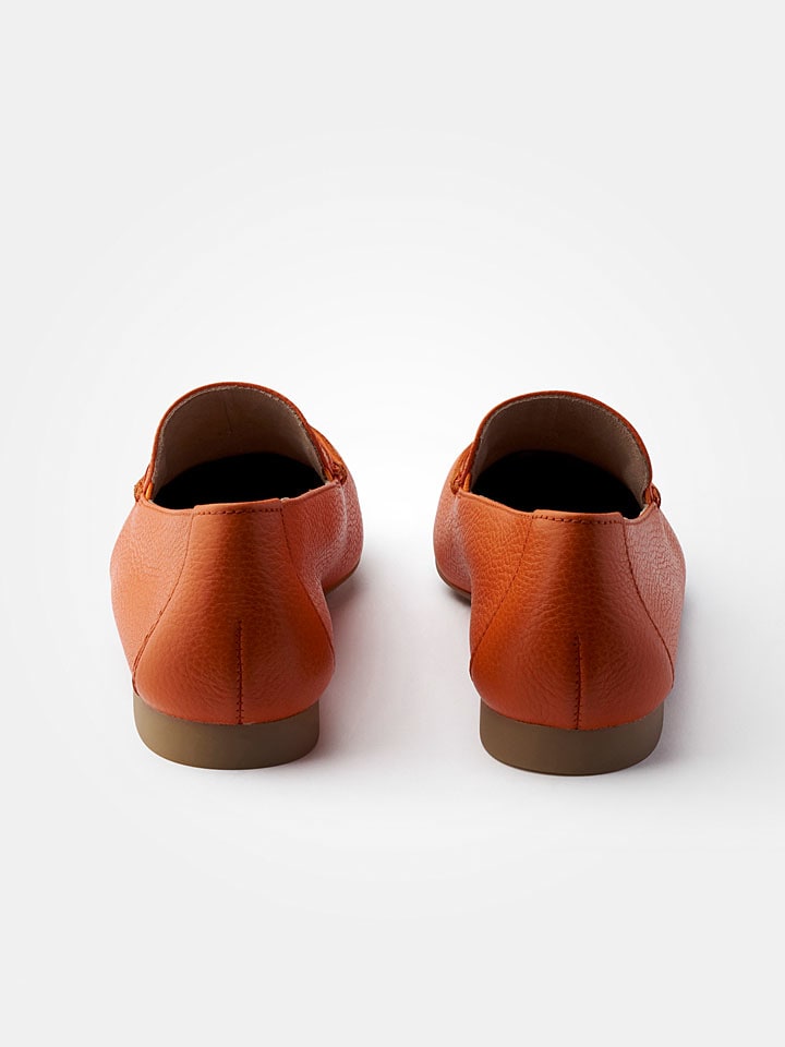 Paul Green Leder-Mokassins in Orange günstig kaufen