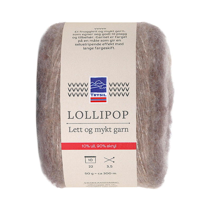 Garn Lollipop beige/brun/latte gradert