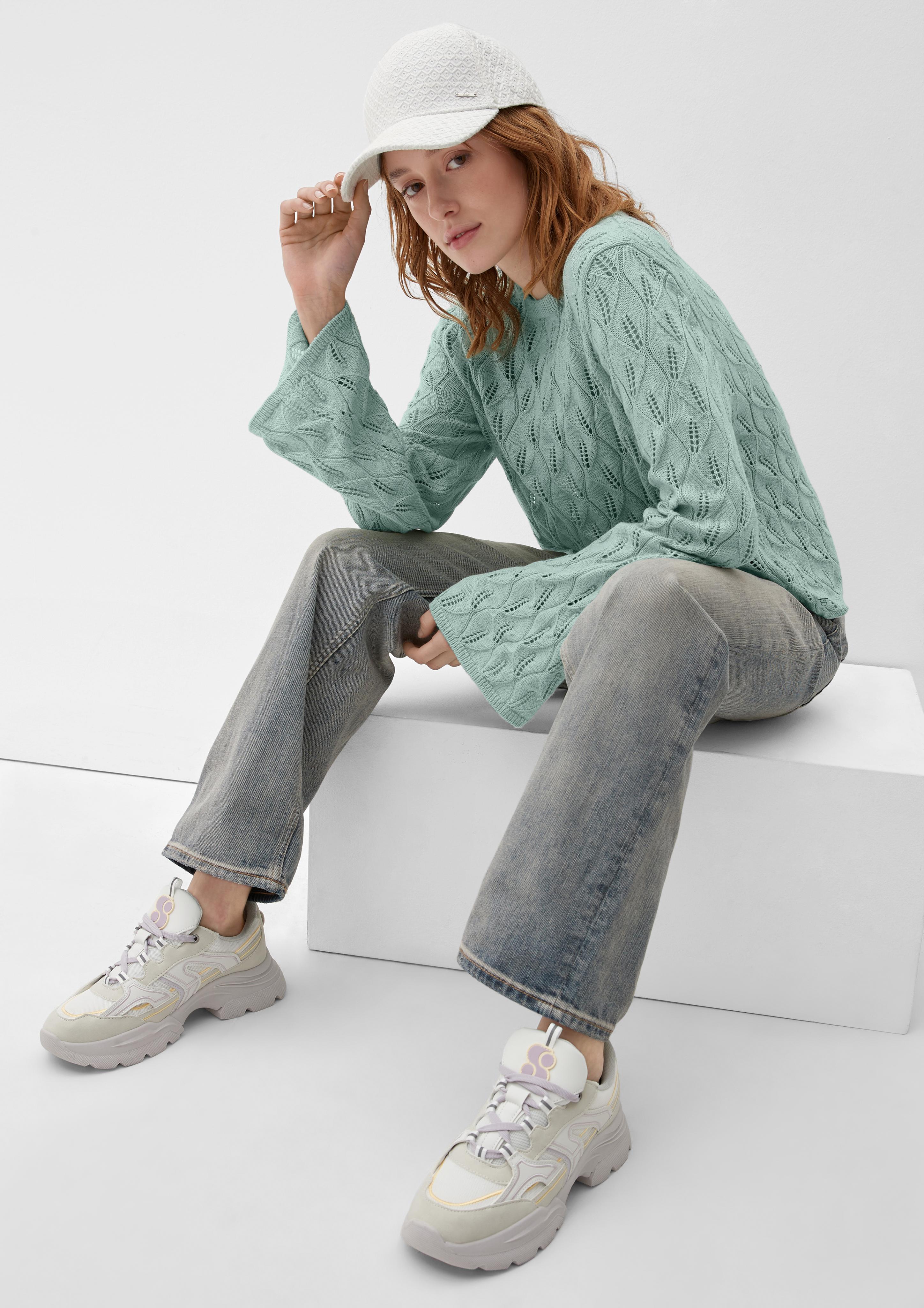 Strickpullover mit Ajourmuster  2127114-60W0