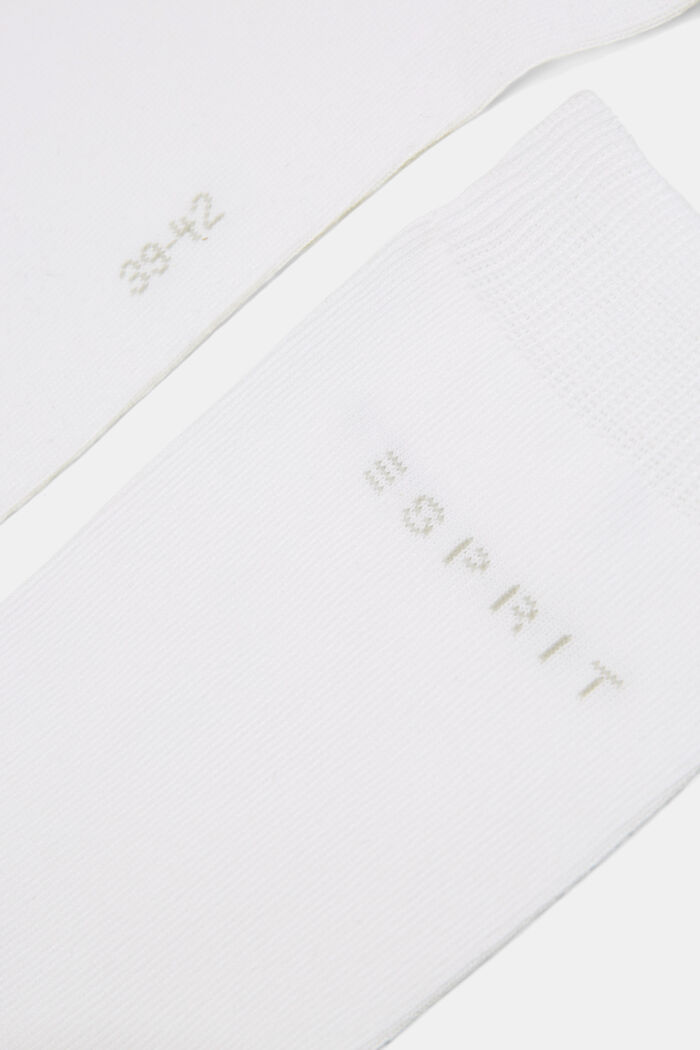 Socken im Doppelpack mit eingestricktem Logo, Bio-Baumwolle