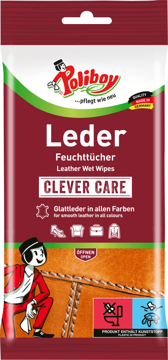 Möbelpflege Feuchttücher alle Glattleder, 20 St