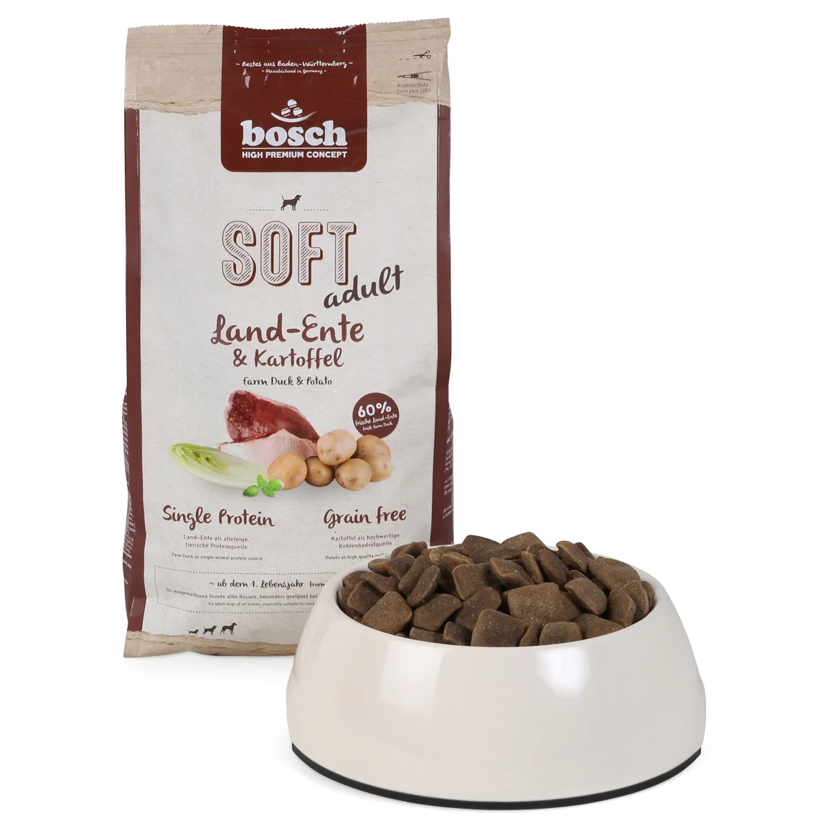 Bosch SOFT Hunde-Trockenfutter Land-Ente & Kartoffel bei ZooRoyal