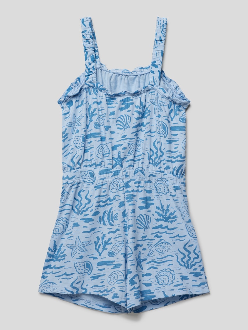 Playsuit mit Animal-Print in bleu