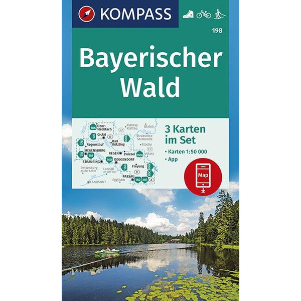 KOMPASS WANDERKARTE MITTLERER BAYERISCHER WALD 1:50 000