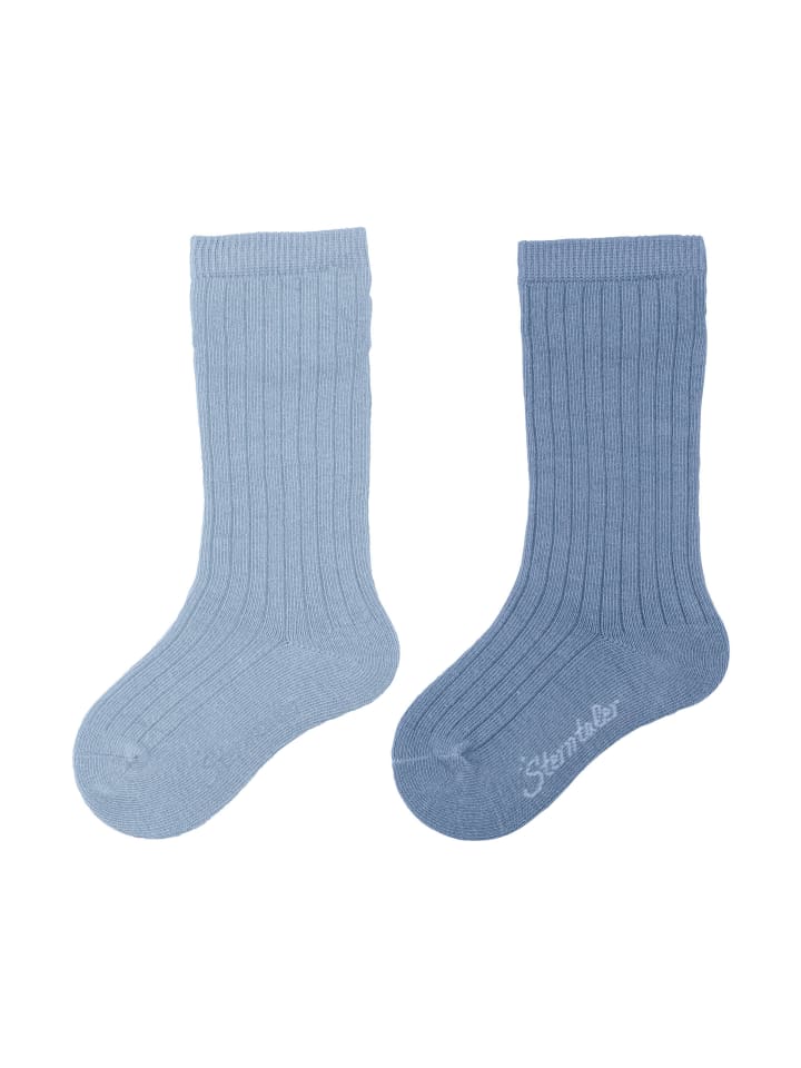 Sterntaler Kniestrümpfe 2er-Pack uni in helles blau günstig kaufen 22