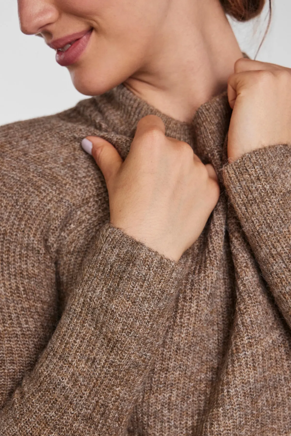 PIECES  Pullover - Braun - Regular Fit