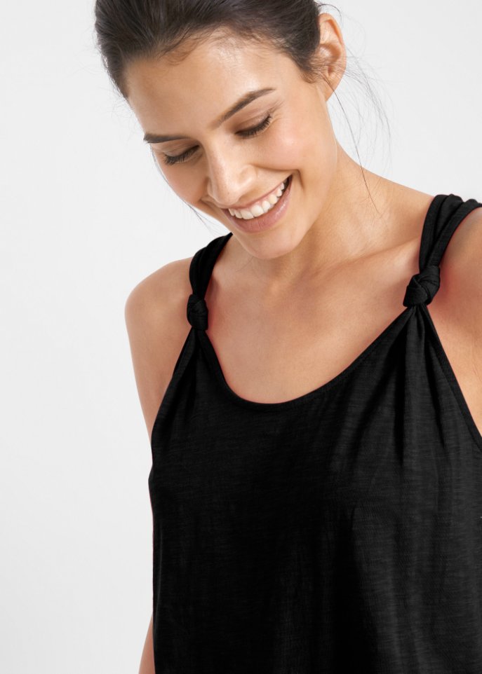 Baumwoll Top mit Knotendetails