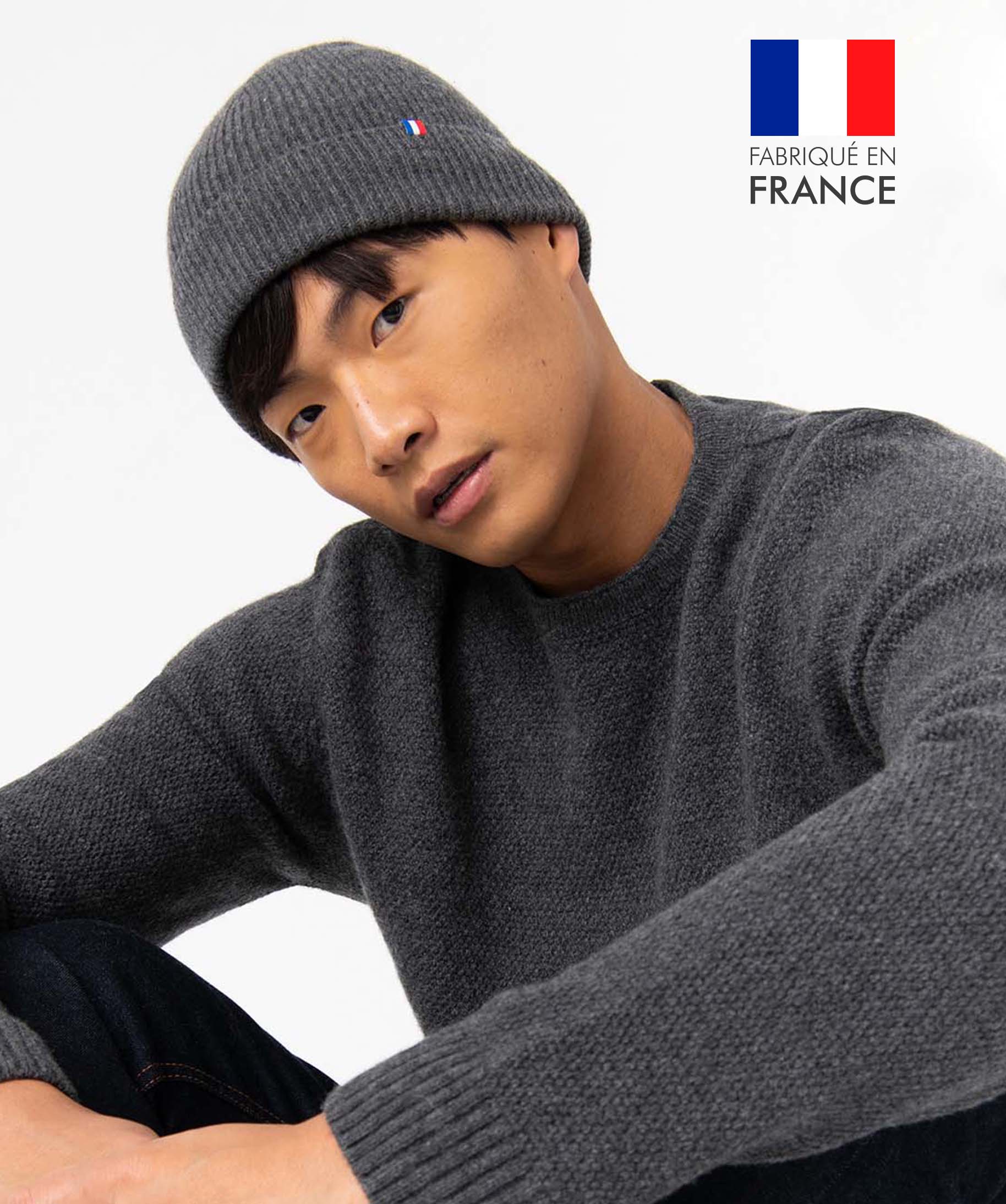 Bonnet homme en maille 3D innovante gris | GEMO