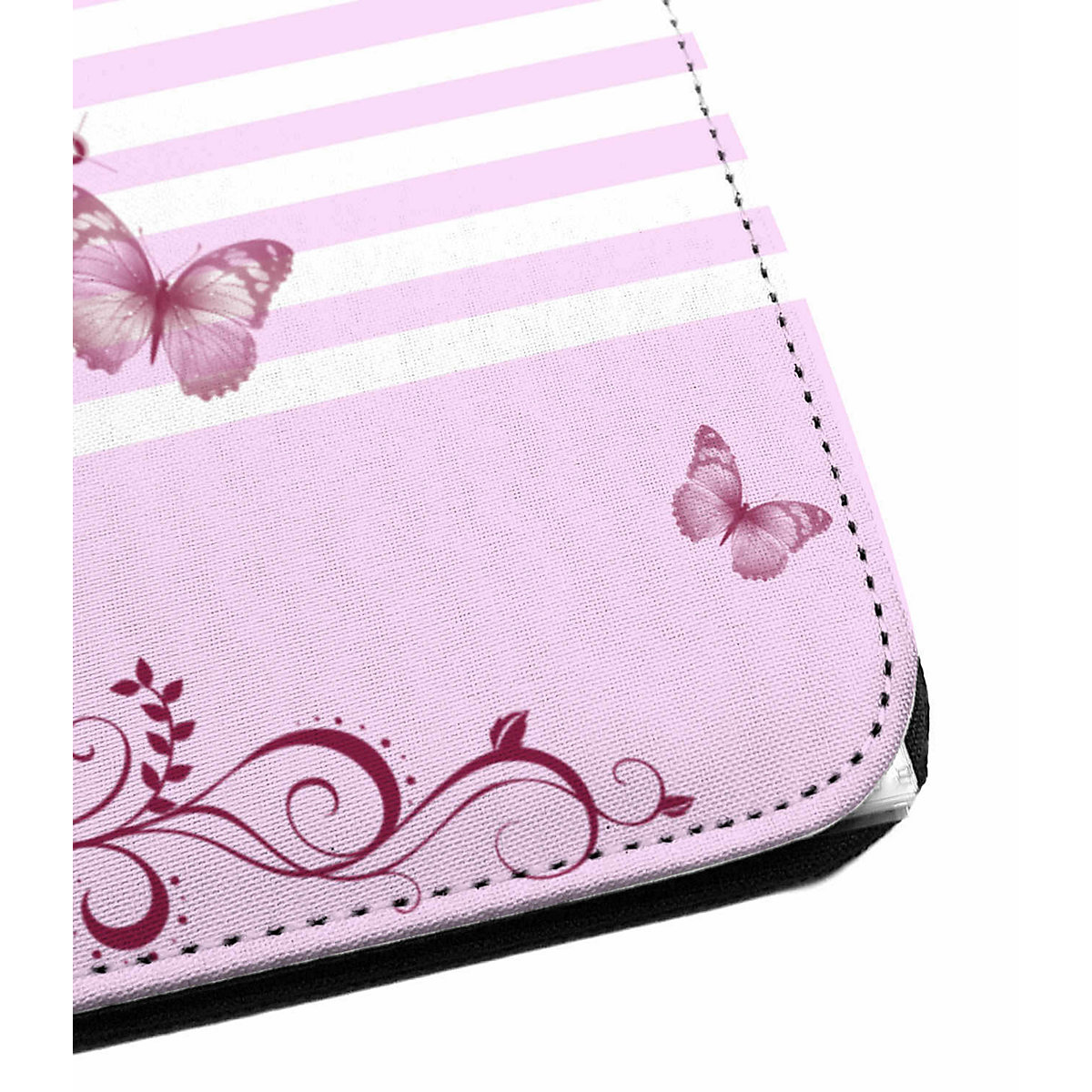 Zeugnismappe / Dokumentemappe mit Name personalisiert Schmetterling Rosa