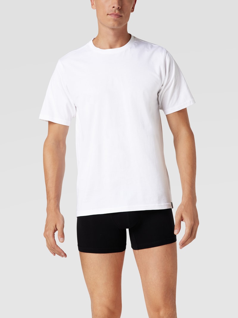 T-Shirt mit Rundhalsausschnitt im 3er-Pack in weiß