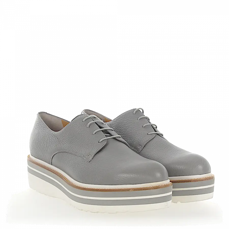 Truman's - Schnürschuhe 7953 Hirschleder hellgrau - grau