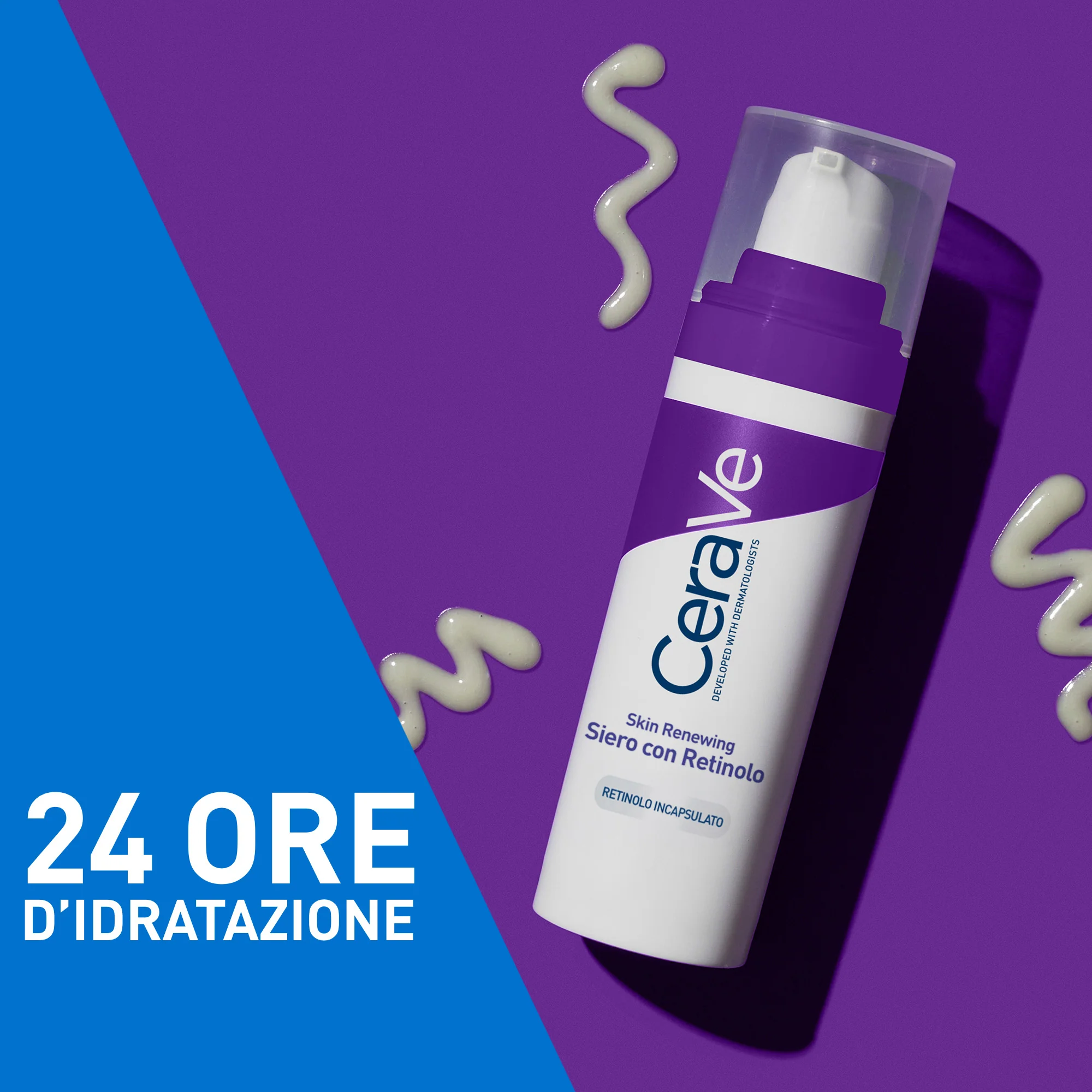 Serum protiv starenja kože s retinolom - Serum za lice protiv bora, Serum za lice protiv prvih znakova, Hidratantni serum za lice, Regenerirajući tretman