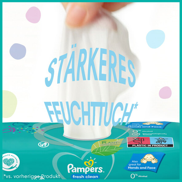Feuchte Tücher Fresh Clean, 12 Packungen
