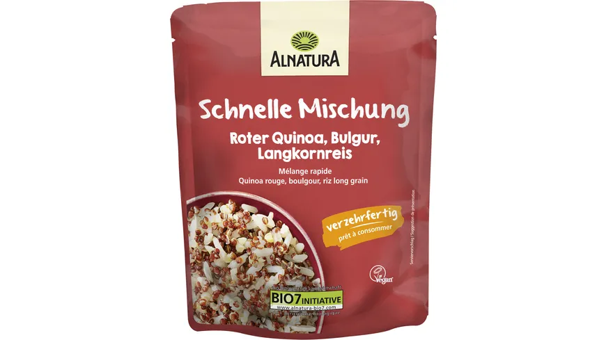 Alnatura Bio Roter Quinoa, Bulgur, Langkornreis 250 g