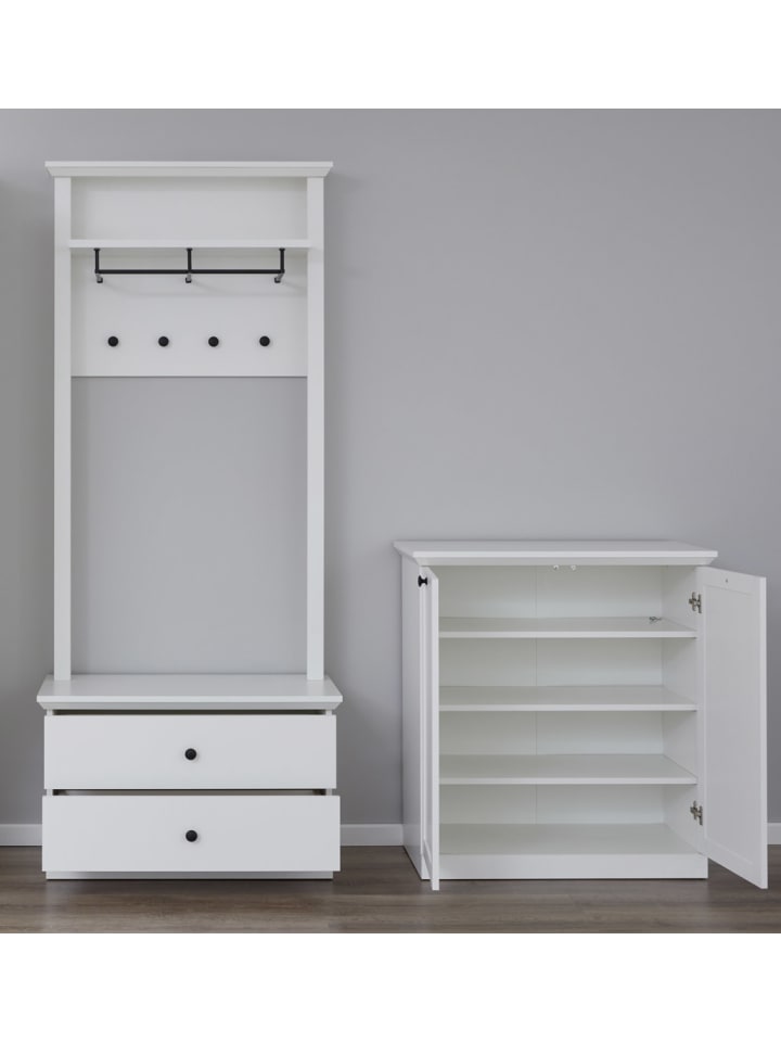ebuy24 Garderobenschrank BrandsonBaxter Weiß 177 x 41 cm günstig kaufen onesize