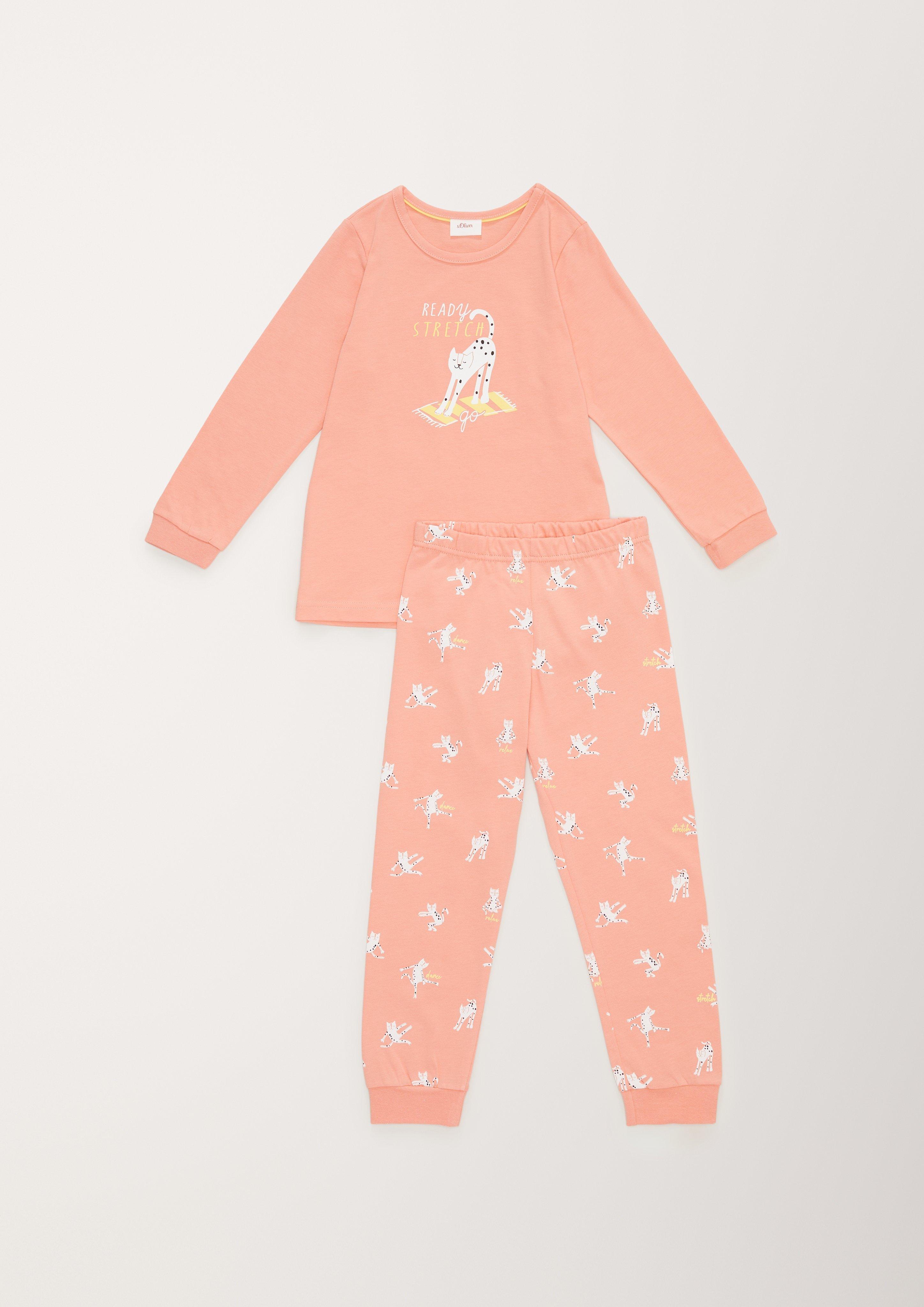 Pyjama mit Print  6005955-3255