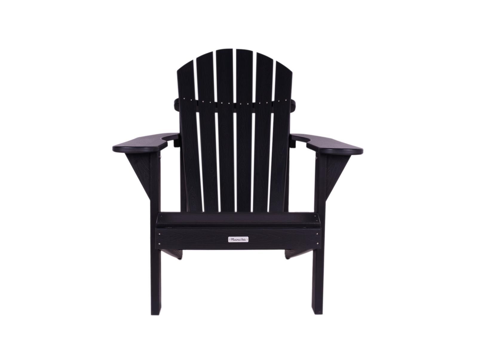 MaximaVida Montreal Adirondack schwarzer Gartenstuhl