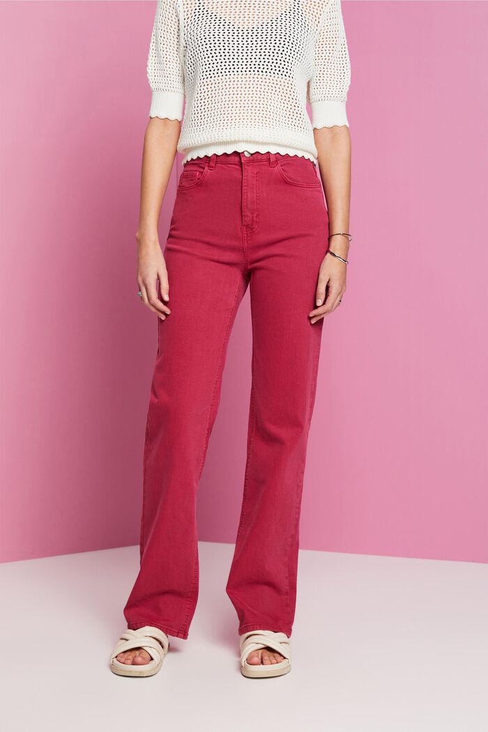 Hose mit hohem Bund und geradem Bein