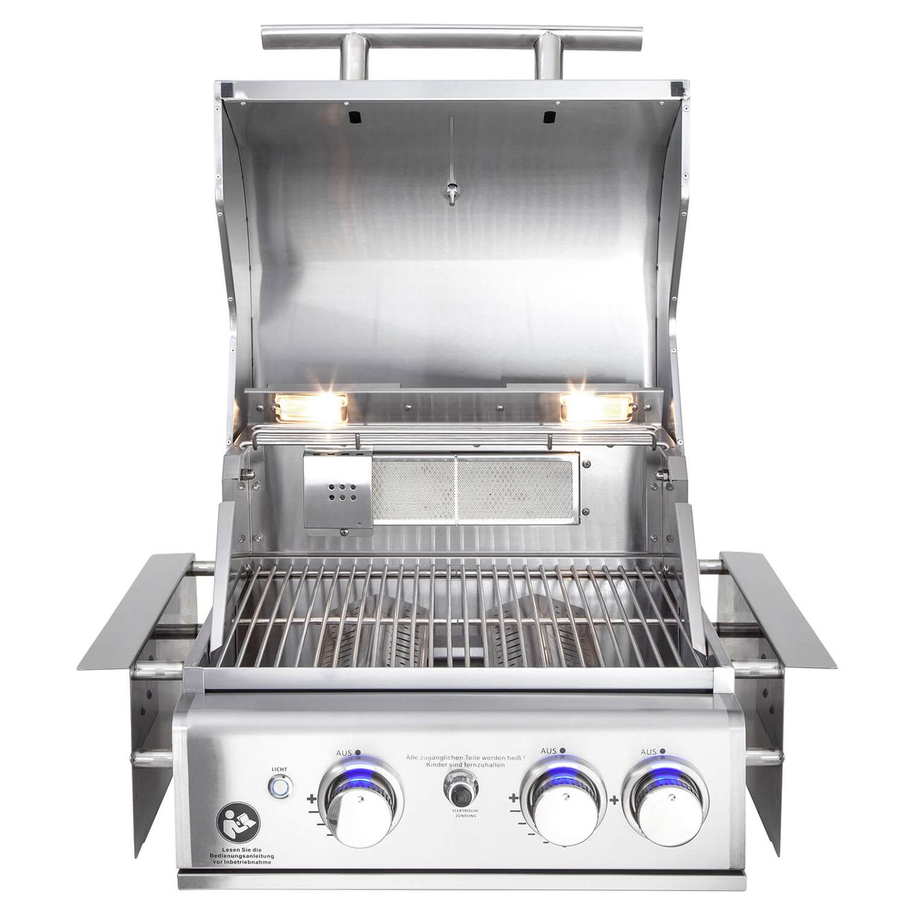 Allgrill TOP-Line CHEF S - BUILT-IN Variante - Edelstahl, 2 Brenner, Backburner und Air-System